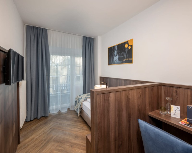 Einzelzimmer im Hotel Lilienhof © Foto von Lorenz Masser